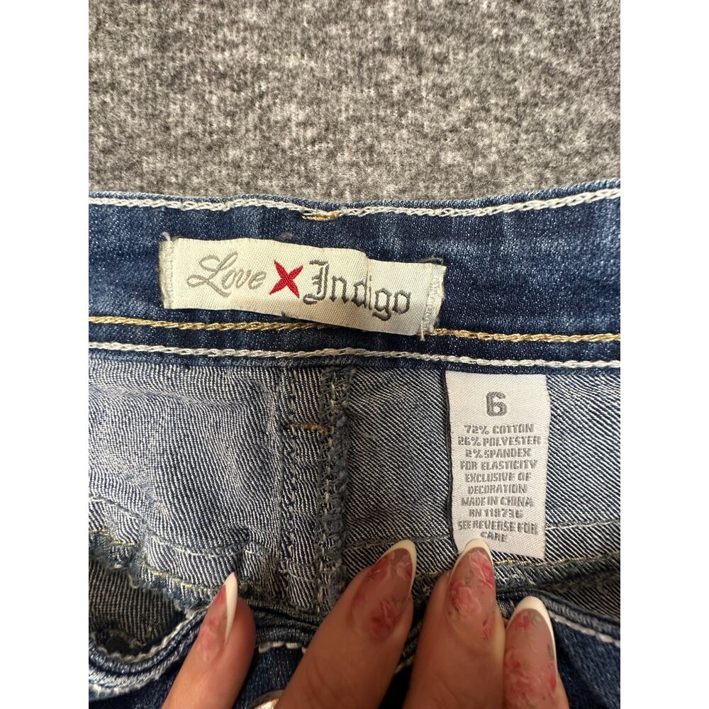 Love Indigo Denim Shorts Size 6 EUC - Picture 3 of 8